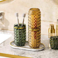 Geometric Pattern Travel Toothbrush Holder | Bathroom Accessories